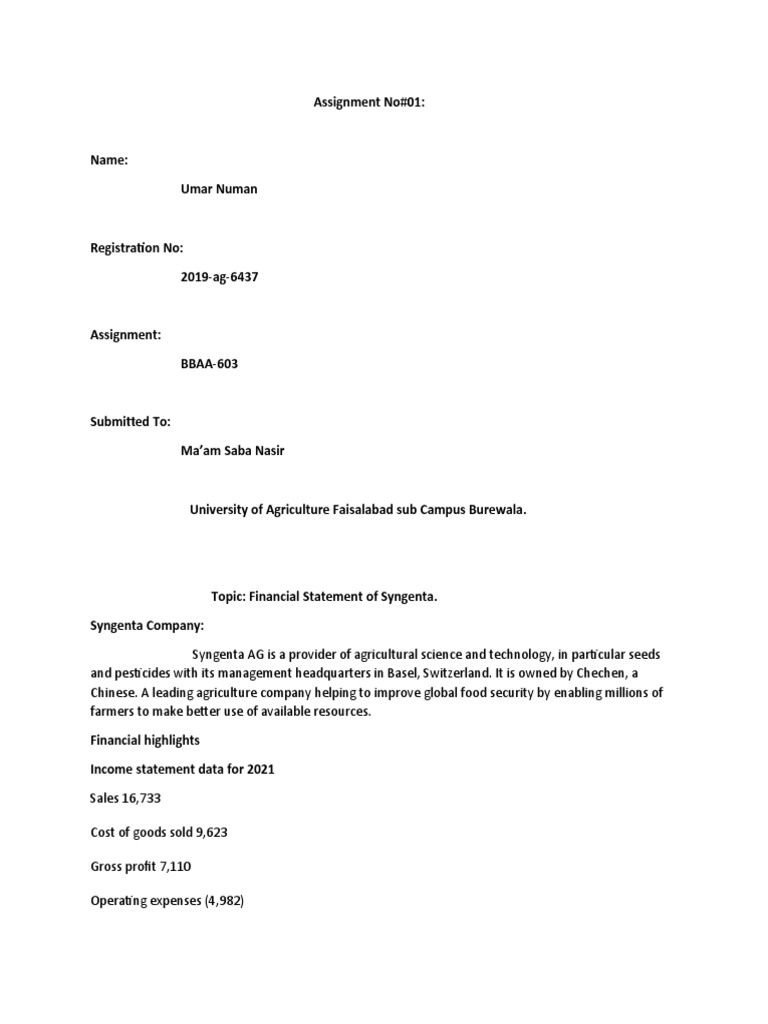 Assignment No 1 | PDF