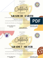 Yellow Creative 3D Award Certificate