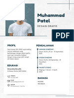 Contoh Putih Simple CV Lamaran Desain Grafis