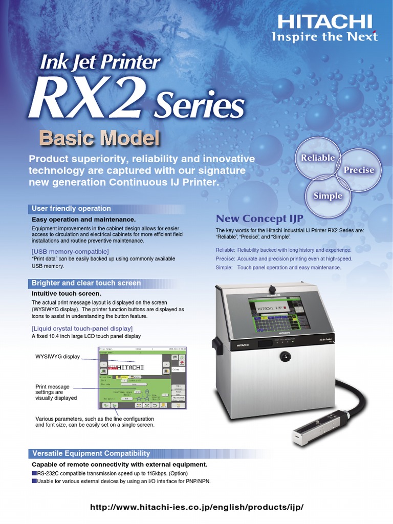 Industrial Inkjet Printer Guide | PDF | Printer (Computing) | Touchscreen