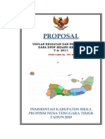Proposal dana alat berat Kab. Sikka 2011