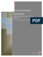 The Unuttered Question (Galatians)