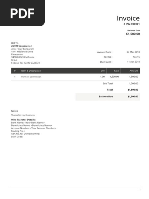 Sample Invoice