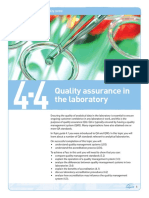 Quality assurance in laboratory