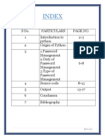 Password Management Case Study Index