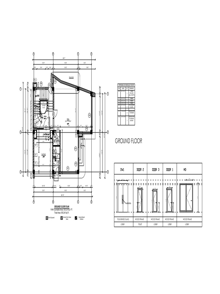 dimensional-layout-and-opening-schedule-for-a-multi-room-structure