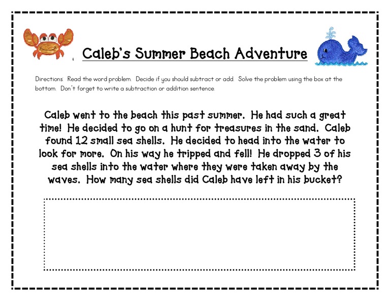 Caleb's Beach Shell Math Problem | PDF