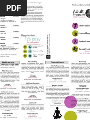 Adult Activities Brochure