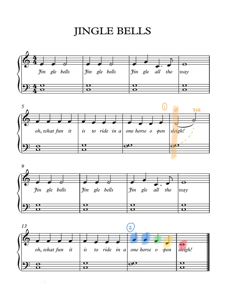 JINGLE BELLS Easiest Full Score 2 PDF