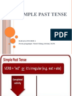 1) Simple Past Tense