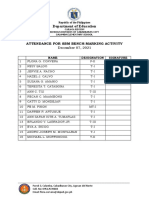 Bench Marking Attendance