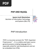 PHP and Mysql