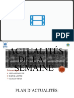 actualités de la semaine