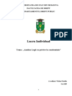 Lucru Individual: Universitatea de Stat Din Moldova Facultatea de Drept Departamentul Drept Public