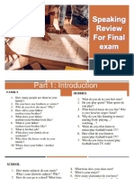 SPEAKING REVIEW FOR Final Test-Part 1,3-TADTCB1-2021-GV