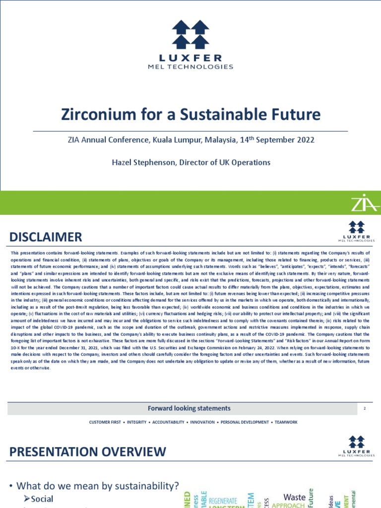 Hazel STEPHENSON Zirconium For A Sustainable Future | PDF ...