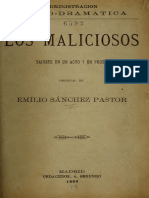 Sanchez Pastor Emilio - Los Maliciosos Sainete en Un Acto Y en Prosa Original