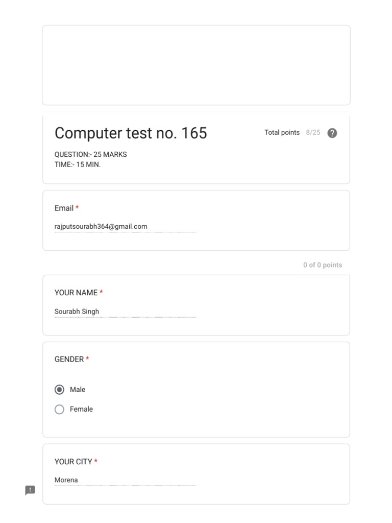 Computer Test No. 165 PDF