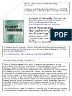 Social Psychological Approaches To Understanding and Preventing Terrorism (Journal of Security Education, Vol. 1, Issue 4) (2006)