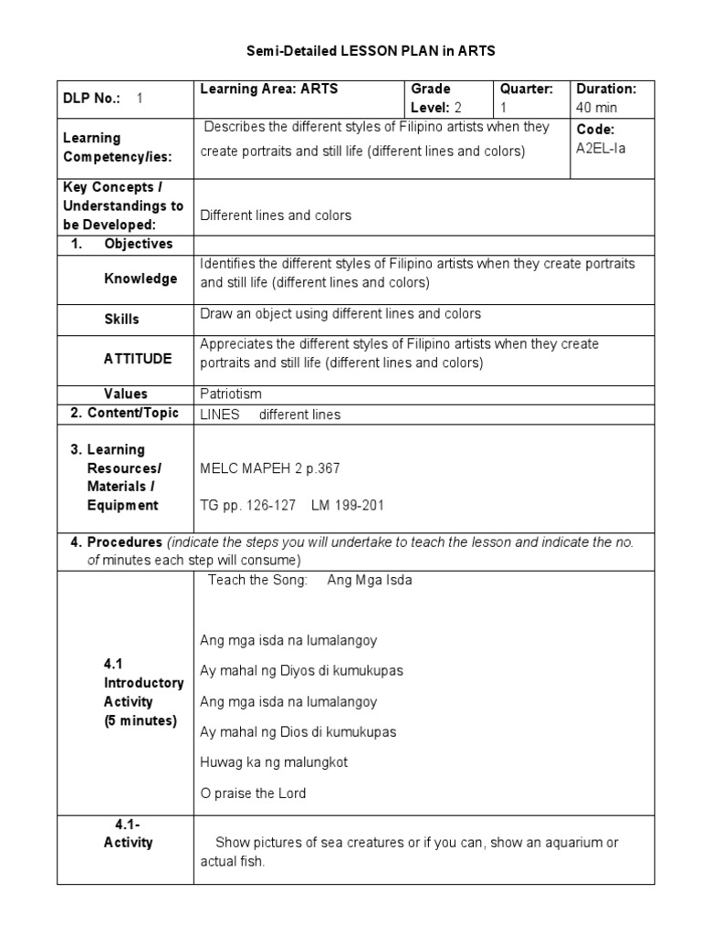 Grade 2 Arts Lesson Plan: Overlapping Shapes | PDF | Learning | Imagination