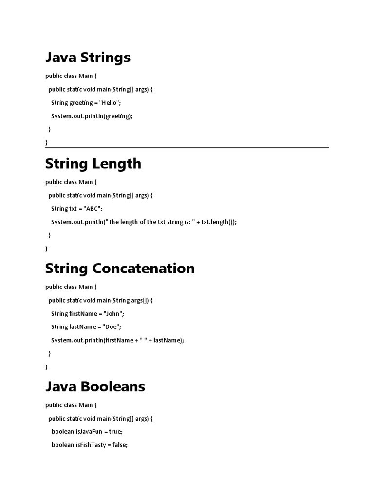 Java Strings | PDF
