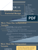 CHAPTER 10 - Between Subjects Factorial Design 2 1