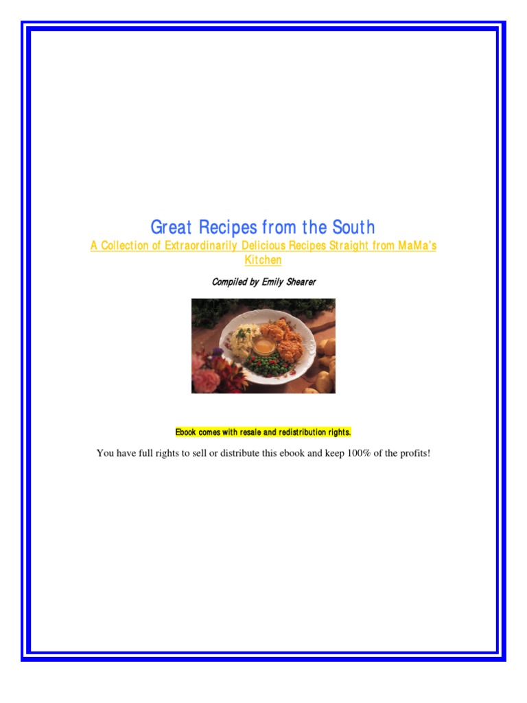 Southern Comfort Food Recipes Collection | PDF | Cakes | Butter