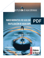 Reutilización de aguas depuradas: Marco normativo RD 1620/2007