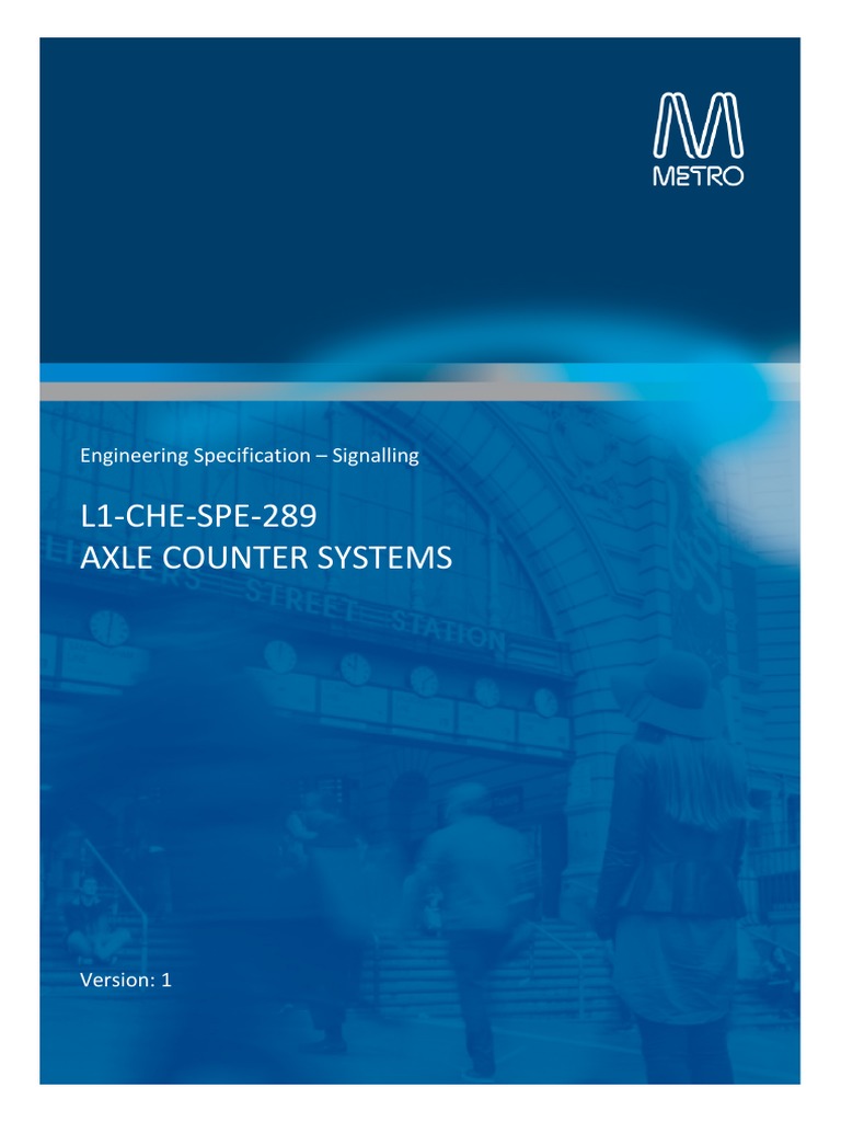 Axle Counter Systems PDF Specification (Technical Standard