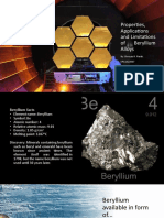 Properties, Applications and Limitations of Beryllium Alloys
