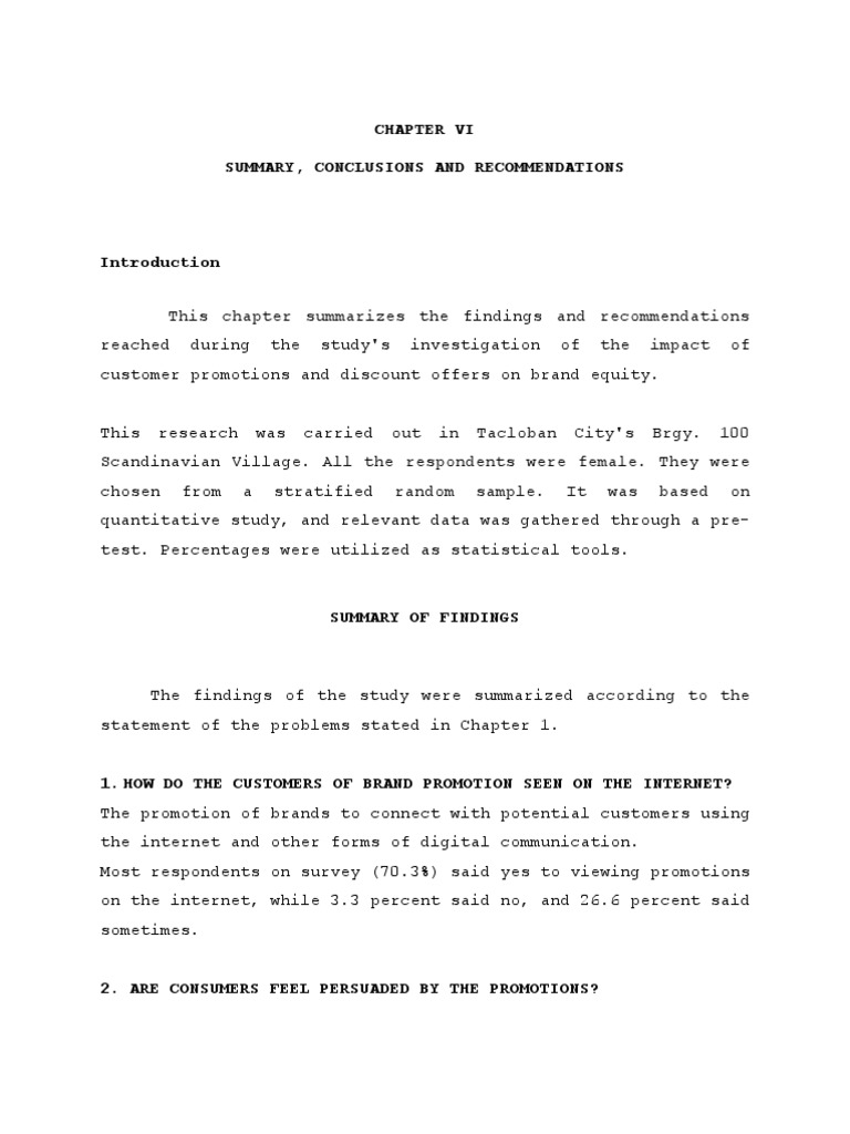 Summary Findings | PDF | Brand | Sales