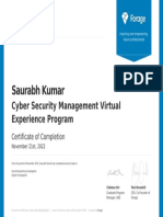 Saurabh Kumar: Cyber Security Management Virtual Experience Program