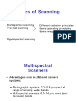 Types of Scanning Different Radiation Principles Same Operating Principles Same Image Geometry Multispectral Scanning Thermal Scanning