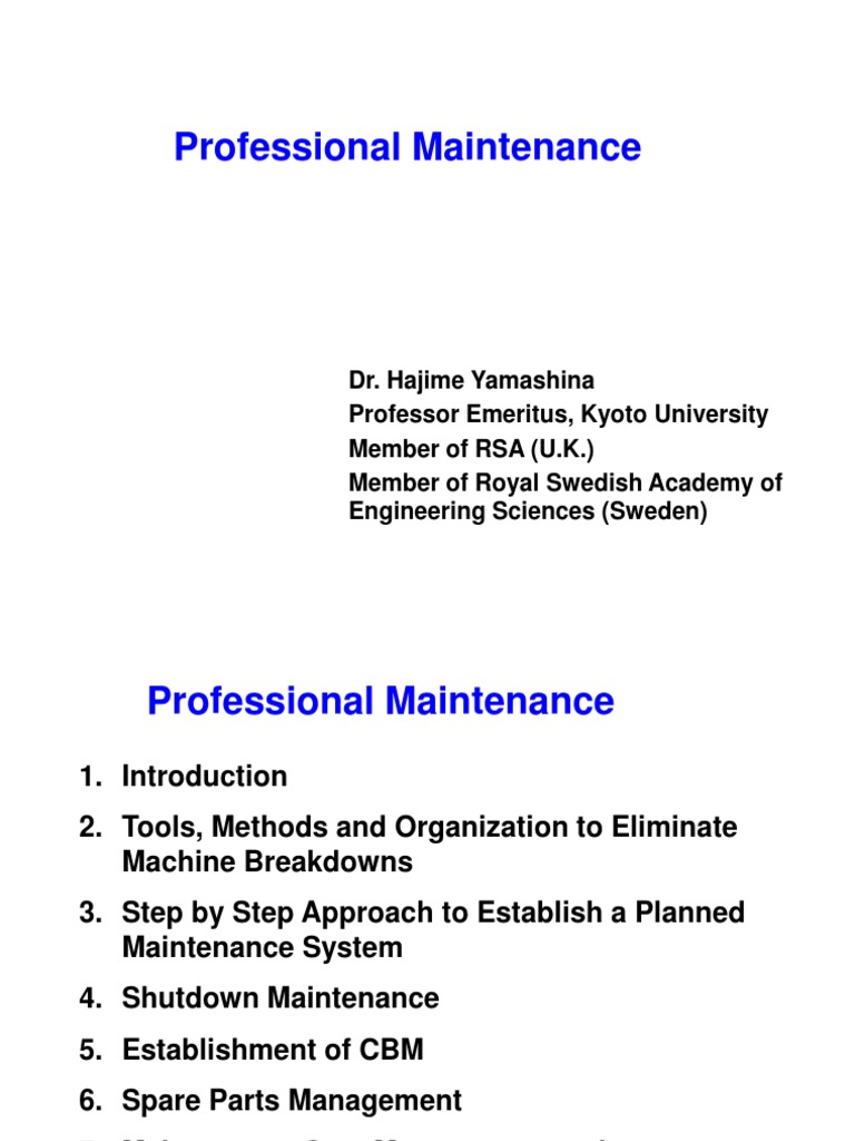 05 Professional Maintenance | PDF | Bearing (Mechanical) | Mechanical ...