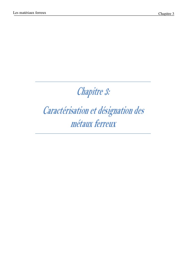 Caractérisation des matériaux ferreux | PDF