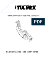 Instructivo Doblacon Tecnicas de Doblado de Tubo Conduit