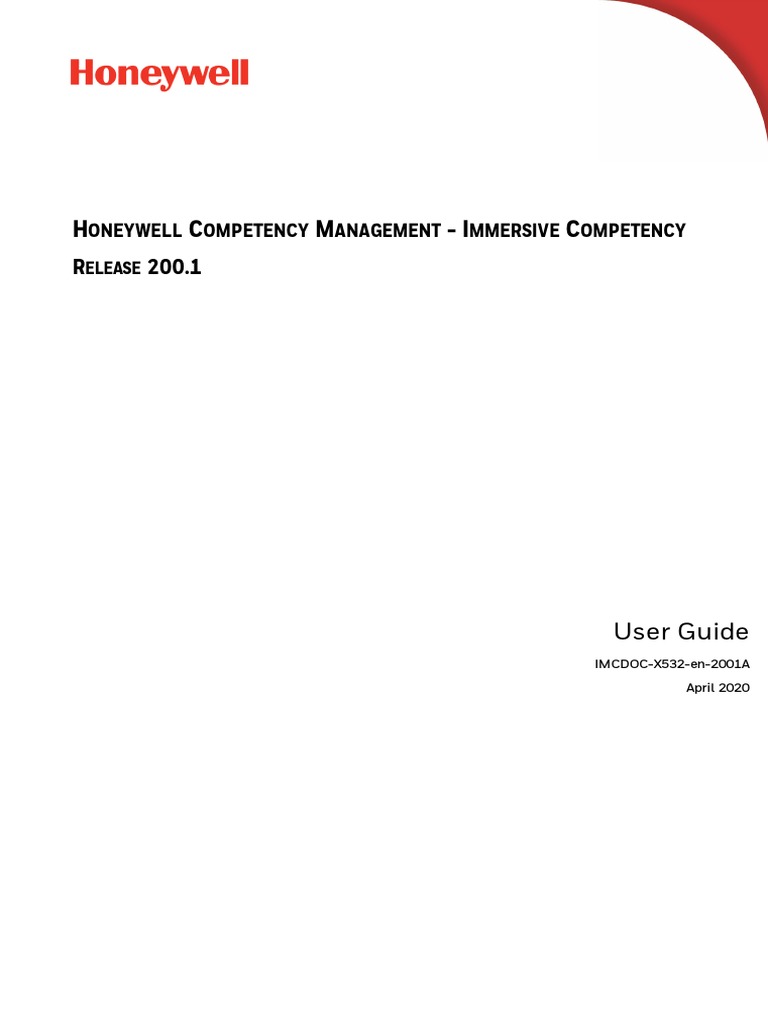 Honeywell Competency Management User Guide Optimized PDF Windows 10