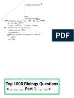 Top 1000 Biology Questions ............ Part 1..........