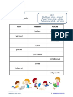 Grade 2 Grammar Verb Tenses C