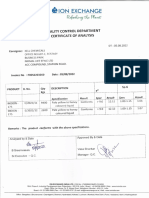 Xell Chemicals - CoA dtd.05.08.2022 For 12000 Ltrs. CI