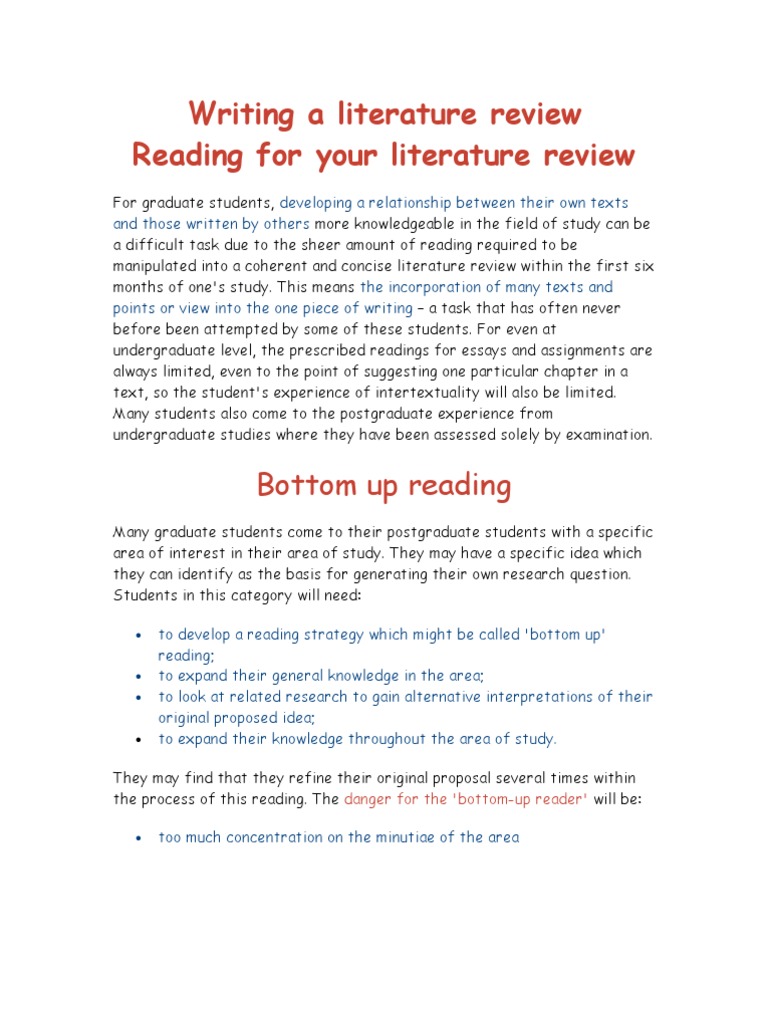 How to finish a literature review image