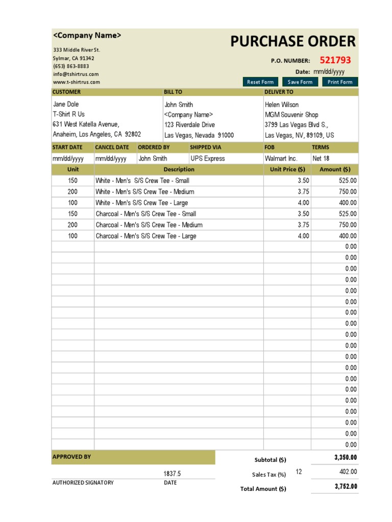 Purchase Order Template 03 - TemplateLab | PDF | Trade | Economies
