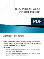 DISTRIBUSI PEUBAH ACAK KHUSUS Diskrit