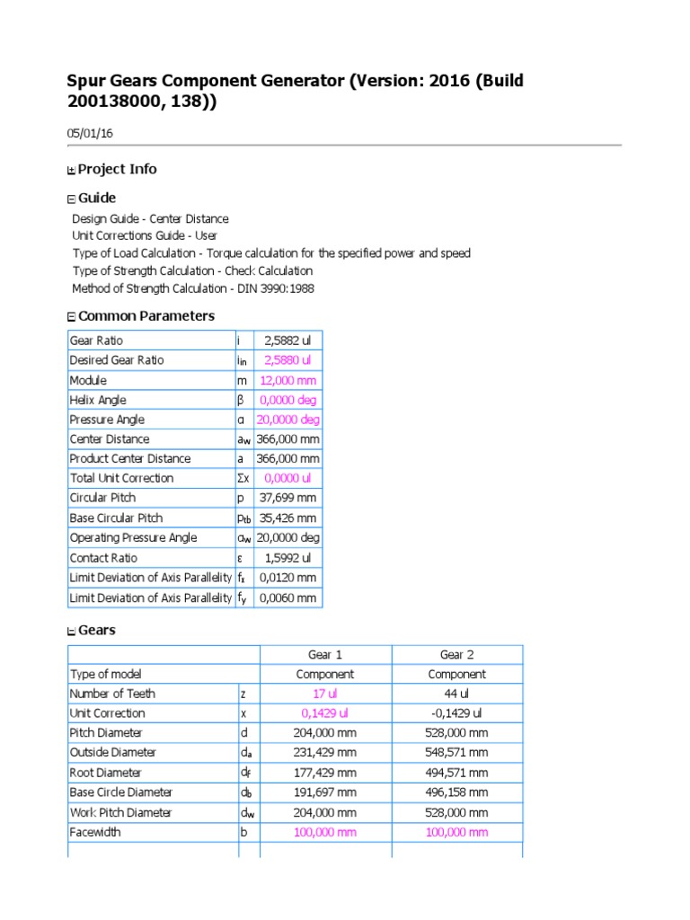 Spur Gear Component Generator Guide | PDF | Gear | Strength Of Materials