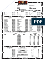 Hunter The Reckoning 4 Page Sheet