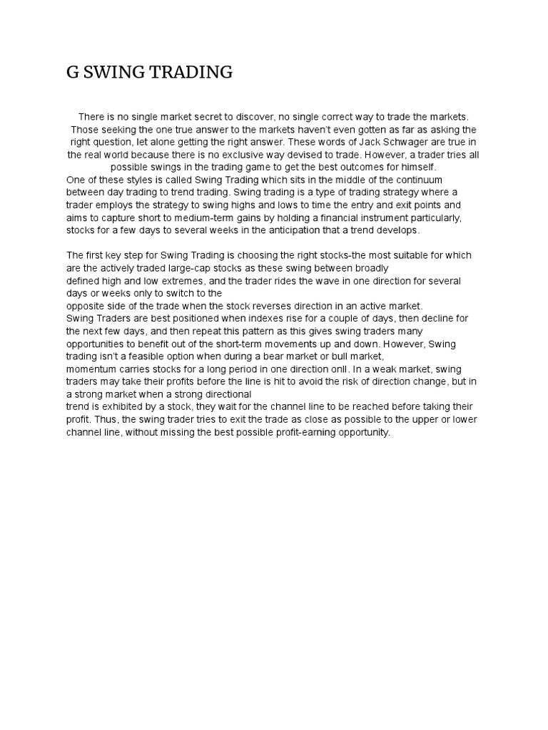 Swing Trading for Active Traders | PDF | Business | Law