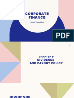 Corporate Dividend Policy and Payout Decisions