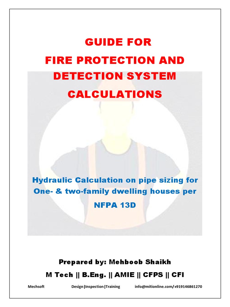 Hydraulic Calculation NFPA13D PDF Fire Sprinkler System Valve