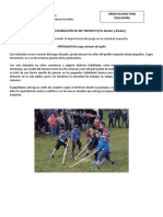 Pauta para Celebración de We Tripantu (Pre Kínder Y Kínder) - OBJETIVO DE APRENDIZAJE: Comprender La Importancia Del Juego en La Sociedad Mapuche