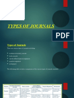 Types of Journals